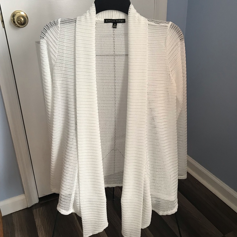 NWOT White Drape Sweater